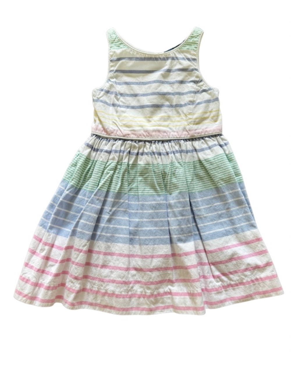 Polo Ralph Lauren Girls Multicolor Striped Cotton Dress 4T